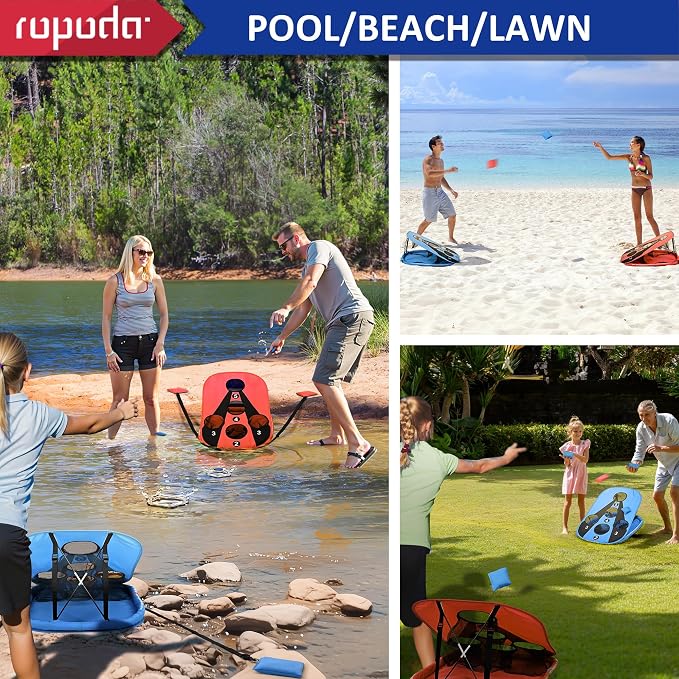 ropoda Pool Cornhole Board Set, 3ft x 2ft Corn Hole Games for Adults