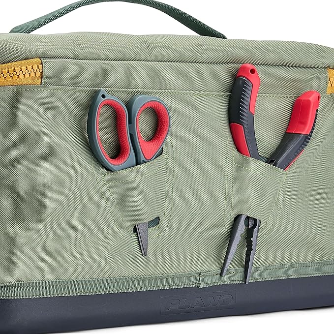 Plano Weekend 3700 Tackle Bag, Cutting-Edge Fishing Tackle Bag, Molded Waterproof Base, Spacious Storage, Die Cut Tool Sleeves, Daisy Chain Attachment Points