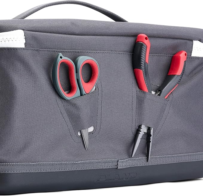 Plano Weekend 3700 Tackle Bag, Cutting-Edge Fishing Tackle Bag, Molded Waterproof Base, Spacious Storage, Die Cut Tool Sleeves, Daisy Chain Attachment Points