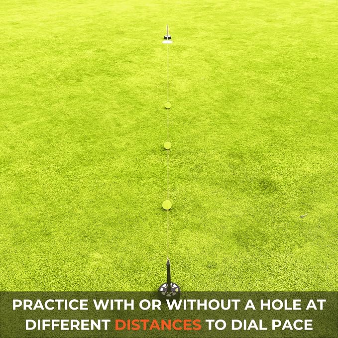 Two-Way Putting Alignment System - Golf Training Aid with Target Pucks & String Line - Indoor/Outdoor Practice Tool for Perfect Alignment & Lower Scores - Premium Putting Trainer