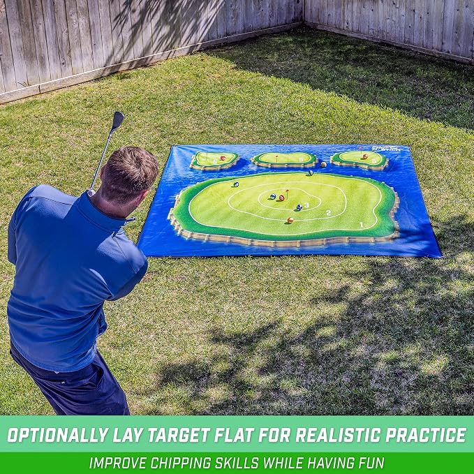 The Original GoSports Chip N' Stick - Choose Classic, Darts or Islands - Giant Golf Games with Balls and Chipping Mat