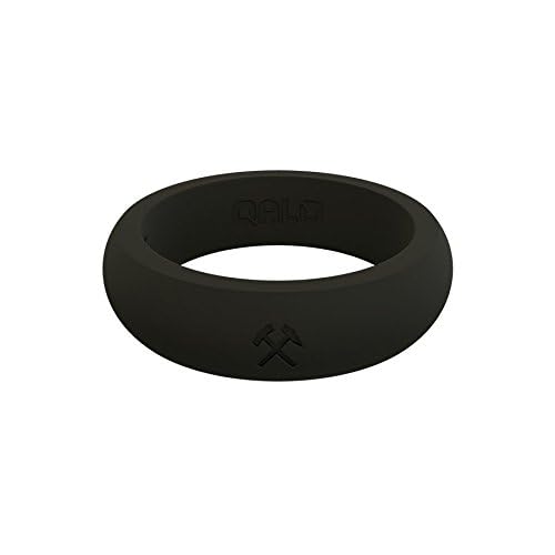 Women's Black Classic Quality Silicone Ring Size 04