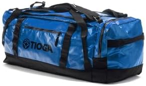 TIOGA Venture Outdoor Duffel Bag with Backpack Straps, Weather Resistant, Rugged Construction, Gear Hauling for Outdoor Adventures, Large / 70L, Blue