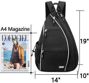 Sucipi Pickleball Bag - Men's & Women's Pickleball Backpack, Adjustable Sling Bag w/Fence Hook/Large Capacity/Safety Pocket