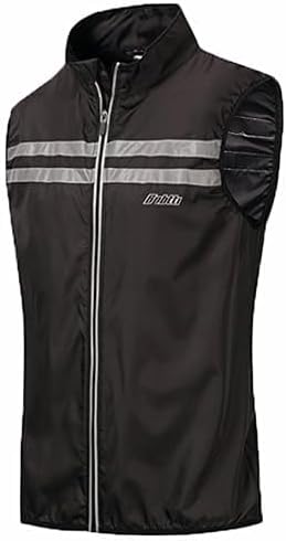 bpbtti Men's Hi-Viz Safety Running Cycling Vest Sleeveless Windbreaker vests- Windproof and Reflective