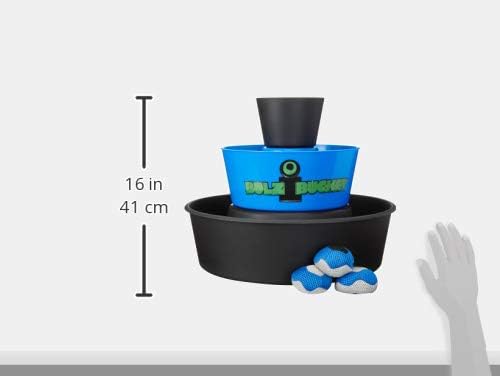 BULZiBUCKET Game by Water Sports - Beach, Tailgate, Camping, Yard, and Pool Games- Indoor/Outdoor Kids Toys - Pool Accessories Perfect for Family Game Night (Blue/Black)