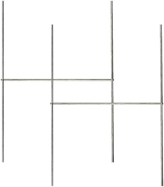 Generic 2 Pack of 10x15 Inch Metal Stakes for 18x12 or Similar Yard Signs Holder Replacement, Small, Gray