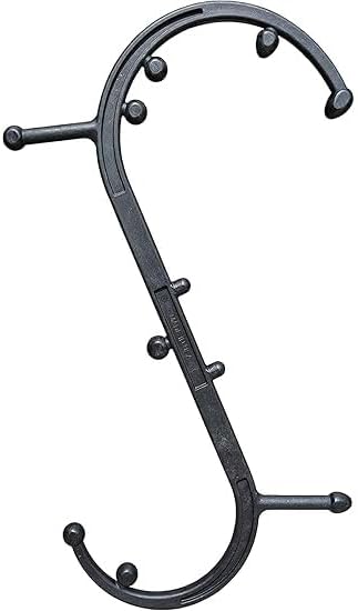 Body Back Buddy Classic USA Made FSA Eligible Handheld Massage Cane - Full Body Trigger Point Tool for Deep Tissue Pain Relief - Dual Hooks for Back, Shoulder, Neck - Manual Back Massager (2.0 Black)