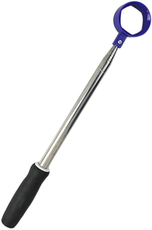 Golf Ball Retriever — Freely Extendable Stainless Steel Shaft, Hexagonal Ball-Gripper, and Secure, Non-Slip Handle