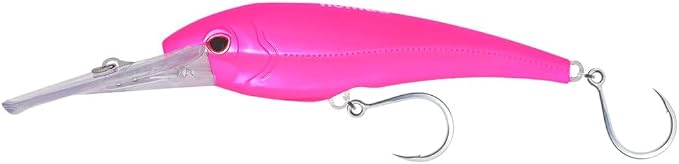 Nomad Design DTX Minnow with Patented Autotune System - Distressed Baitfish Swimming Action, BKK Diablo