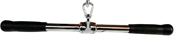 qibylift Barbell Multi-Exerciser Cable Attachment For Cable Machines, Lat Pull Down Bar Cable Machine Attachments, Tricep Press Down Bar, Revolving Straight Curl Pulldown Bar with Rotating & Rubber Handle Grips