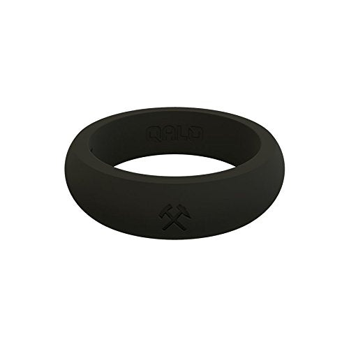Women's Black Classic Quality Silicone Ring Size 06