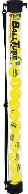 Gamma Sports Tennis Ball Tube Pickup – 18-Ball Capacity with Carry Strap and Durable Rubber End Caps with Fence Clips – Quick Court Cleanup Tool for Players, Coaches & Instructors