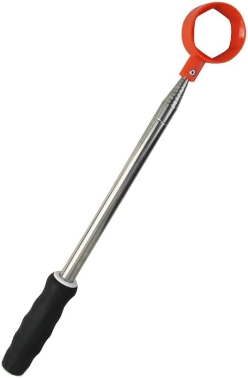 Golf Ball Retriever — Freely Extendable Stainless Steel Shaft, Hexagonal Ball-Gripper, and Secure, Non-Slip Handle