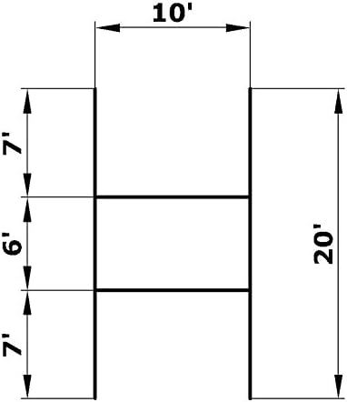 25 Pack H Frame Wire Stakes 20 x10 inch 9 Gauge Galvanized Wire -Yard Sign Stakes Fit for 4mm, 5mm Corrugated Signs, Heavy Duty Metal Step Stakes