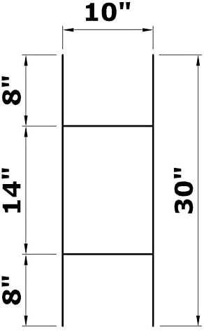 H Frame Wire Stakes 30 x10-inch (Pkg of 100) 9ga Metal -Yard Sign Stakes for Advertising Board,Yard Stakes for Signs,Lawn Sign Holder