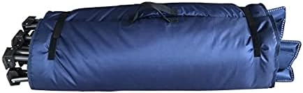 Zenithen Limited Outdoor Indoor Use Portable Foldable Lounge Furniture, Perfect for Camping, Backyard Use, Patio Furniture, Cot w/Padding, Dark Blue (Pack of 1)