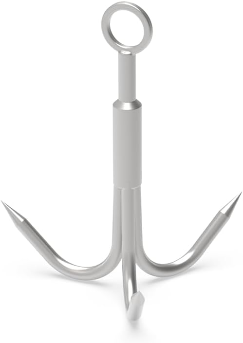 Ant Mag Grappling Hook with Claw Tips - Heavy Duty Stainless Steel Carabiner for Camping, Hiking, Tree Climbing, Water Retrieval & Salvage Operations