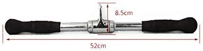 qibylift Barbell Multi-Exerciser Cable Attachment For Cable Machines, Lat Pull Down Bar Cable Machine Attachments, Tricep Press Down Bar, Revolving Straight Curl Pulldown Bar with Rotating & Rubber Handle Grips