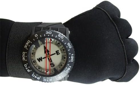 Scuba Choice Diving Compass (Wrist/Bungee Mount) – Easy-to-Read Underwater Navigation Tool for Scuba Diving, Durable Design with Rotating Bezel, Reliable Directional Aid for Deep Dive Adventures