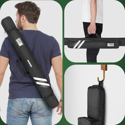 PEKREWS 2x2 Soft Cue Bag Pink & 1x1 Soft Pool Cue Bag Black Set