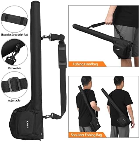 Lixada 31.1 Inch Fishing Rod Case - Portable Pole Storage Tube - Fly Fishing Bag