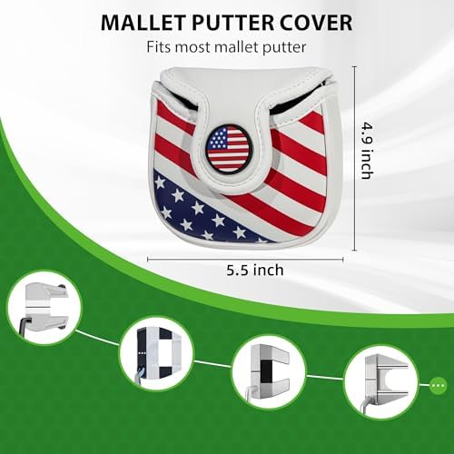 Golf Club Headcover Set – Premium Putter and Iron Covers, Fits All Standard Clubs, Protective and Stylish Design