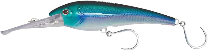 Nomad Design DTX Minnow with Patented Autotune System - Distressed Baitfish Swimming Action, BKK Diablo