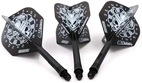 CUESOUL Jazz-Metal Luxury Steel Tip Darts Set 21g/24g/26g with AK5 Integrated Dart Flights