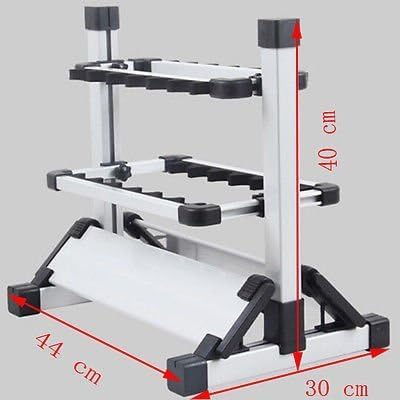Pactrade Marine Fishing Rod Stand (12 to 24 Slots) - Fishing Pole Rack for Garage, Home, Cabin Floor | Cushioned, Lightweight, Easy-Access, Easy-Assembly | Great for Golf Clubs, Cue Sticks, and More