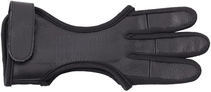 2pcs Archery Gloves Shooting Hunting Leather Three Finger Tab Protector Three Finger Guard for Recurve Bow Compo ﻿