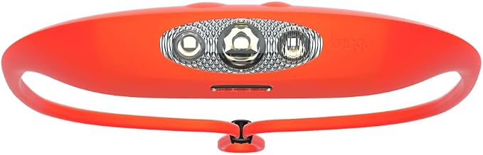 KNOG Bandicoot 250 LED Headlamp - Rechargeable Camping Headlamp with 40m Beam, IP67 Waterproof, Multi-Mode Lighting & Silicone Strap - Durable, Innovative Headlamp for Hiking & Outdoors, Coral