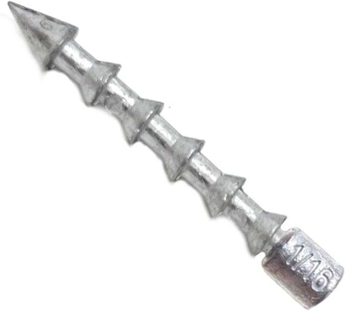 Reaction Tackle Nail Weights for Bass Fishing - Insert Pencil Sinkers for Wacky Rig, Neko Rig and Soft Plastic Lures - Freshwater and Saltwater - 25-Pack