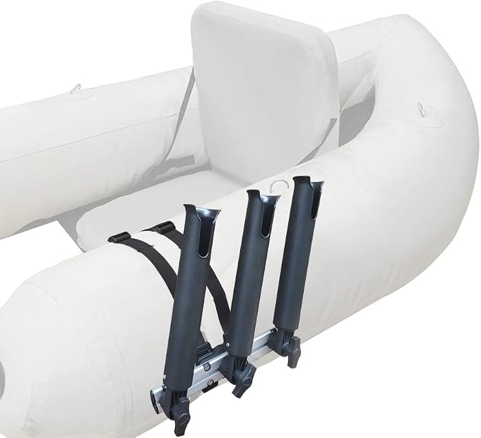 Brocraft Float Tube Rod Holder System/Triple Rod Holder for Fishing Float Tube / Float Tube Rod Rack System