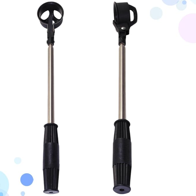 OSALADI 2pcs Stainless Steel Telescopic Golf Ball Retriever Picker Comfortable Handle Portable 2m Shaft Tool for Convenient Ball Collection on Field