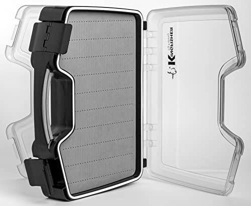 Kingfisher Fly Fishing WL05D-B Double-Face Waterproof Boat Box, Black, Foam D