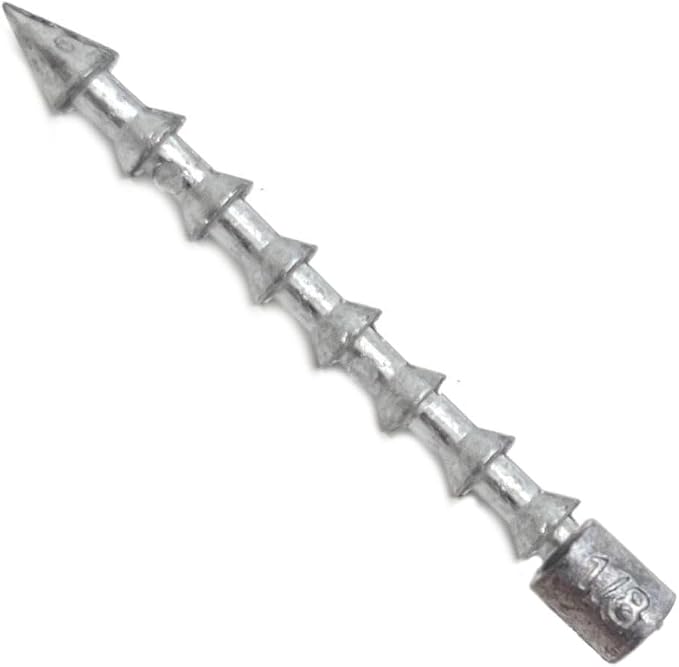Reaction Tackle Nail Weights for Bass Fishing - Insert Pencil Sinkers for Wacky Rig, Neko Rig and Soft Plastic Lures - Freshwater and Saltwater - 25-Pack