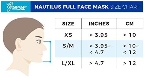 Seavenger Nautilus Full Face Snorkel Mask with New Breathing System