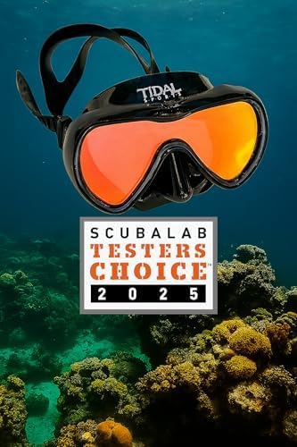 Tidal Mask-Advanced Anti Fog Diving Mask for Scuba Diving, Snorkeling, Free Diving&Swimming. Wide-Angle Tempered Glass Single Lens.
