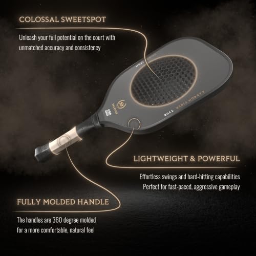 Spartus Apex Series Pickleball Paddle with TruGrit Surface Technology and Boost Core for Power & Control - USAP Approved