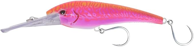 Nomad Design DTX Minnow with Patented Autotune System - Distressed Baitfish Swimming Action, BKK Diablo