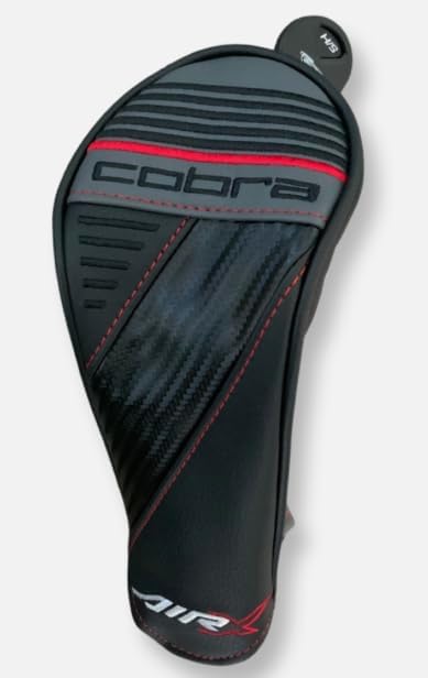 New COBRA 2022 AIR X Rescue Headcover - Black/Red Cover w/Adjustable TAG # (Not for Fairway Wood)