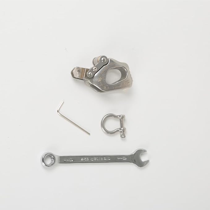 Adjustment Mobile Anchor, Stainless Steel Descender, Rock Climbing Area Restraint for Working at Height