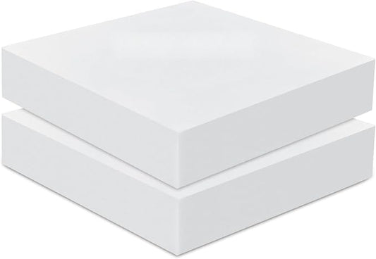 Frienda 2 Pack 5" X 20" X 20" Upholstery High Density Foam Cushion Replacement Square Cut to Size Foam Couch for Chair Couches Padding Shipping Packing DIY Cosplay Projects(White)