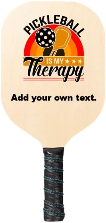 Custom Wooden Pickleball Paddle with Rubber Grip and Neoprene Cover
