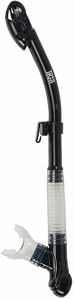 SHERWOOD SCUBA Super Dry Snorkel with Splash Guard and Sealing Valve: Tiga Snorkel