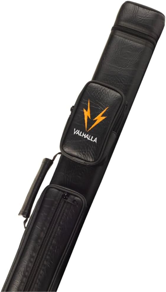 Viking Valhalla Hard Pool Cue Case, Hard Pool Stick Case with Shoulder Strap, Vinyl Shell and Felt Interior, Billiard Cue Case, Pool Cue Holder, Pool Table Accessories, Billiards Equipment