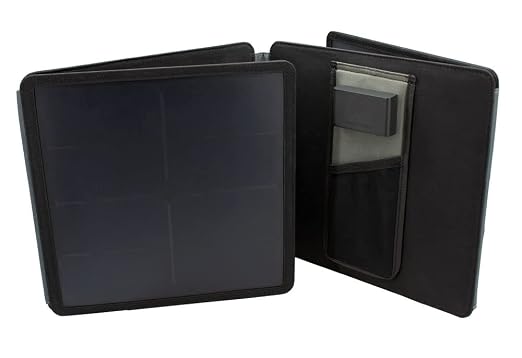Lion Energy Folding Portable Solar Panel 50 Watt 12 Volt, 1 USB-A, 1 USB-C with Kickstand for RV, Off-Grid, Camping, Travel