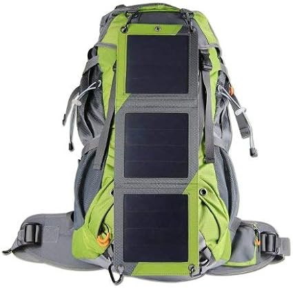 Xplorer Globetrotter 42 | Ultra Durable Hiking Solar Backpack Lime Green with Removable 10 Watt Panel | Charges USB devices including Smartphones, Tablets, GPS, and more up to 5V