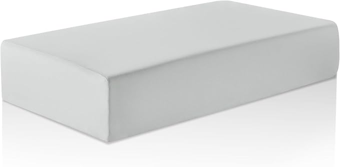 TOPPURE Cube Memory Foam Pillow for Side Sleepers(Thin Pillow, 24"x12"x4"), Square Pillows for Neck and Shoulder Pain Relief, Anti Snore Pillows with Washable Pillowcase,Gray